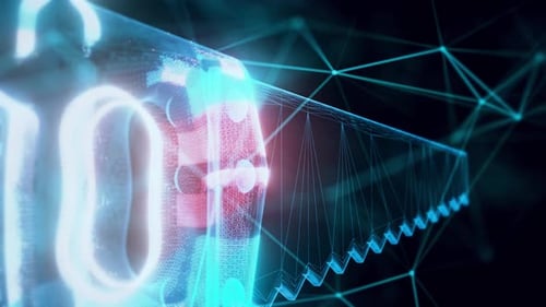 Isolated Farm Hand Saw Hologram Close Up 4k