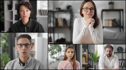 Multiscreen of People Chatting Online