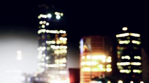 Defocused Background of City Night Light Blur Bokeh
