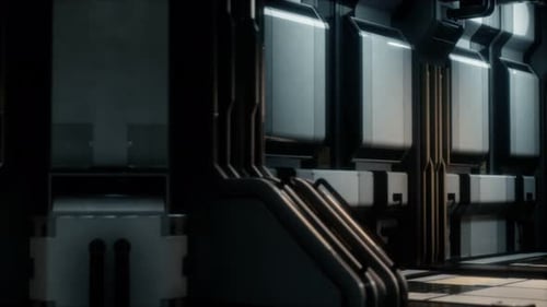 Futuristic Sci Fi Spaceship Interior