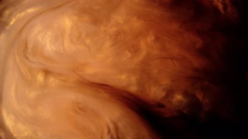 Swirling Gold Liquid Abstract