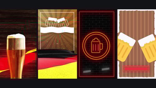 Oktoberfest Beer Festival Vertical Social Media Graphics Pack