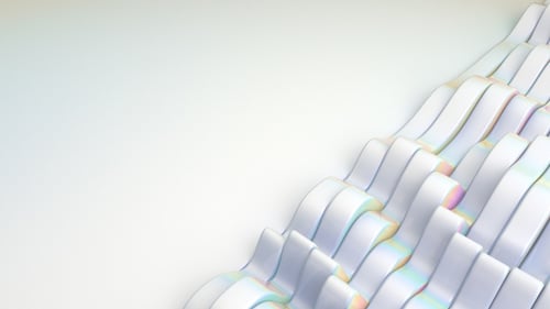 Abstract Fluid Wavy Ribbon Background with Holographic Sheen