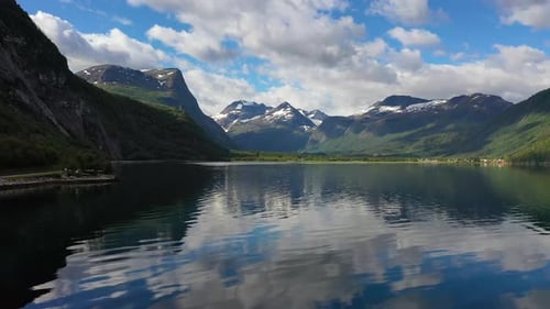 Aerial Footage Beautiful Nature Norway