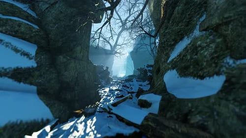 Estrada para o desfiladeiro da montanha