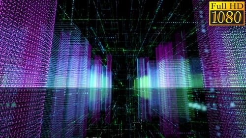 Digital City Background Loop 002