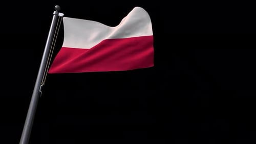 Realistic Waving Polish Flag Animation