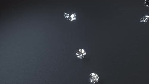 Diamonds Falling and Beat on the Gray Texture Surface in Slow Motion