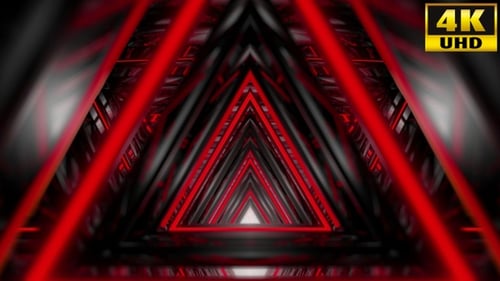 Red Neon Geometric Tunnel Loop Pack