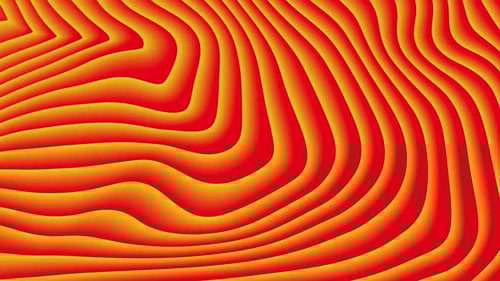 Dynamic Abstract Red Orange Wavy Lines Loop