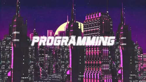Programación de fondo retro de Cyber