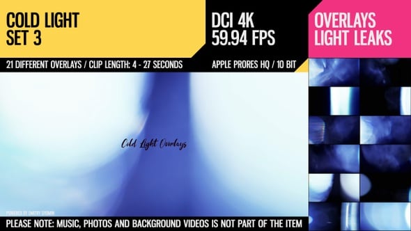 Abstract Cold Light Overlays and Cinematic Transitions, Overlays Motion ...