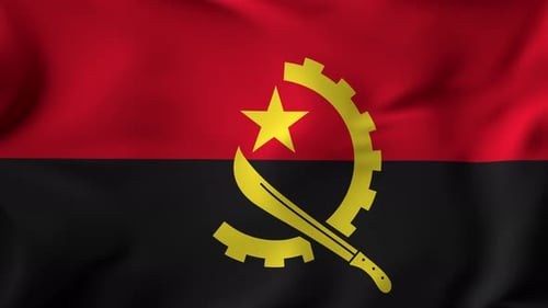 Realistic Waving Flag of Angola