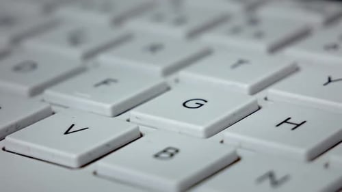 Close Up of a White Computer Keyboard