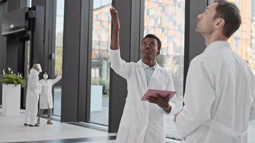 Portrait of African-American Biologist in Modern Hospital