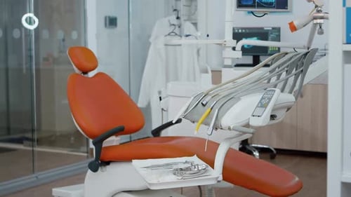 Empty Dental Chair in a Pristine Office