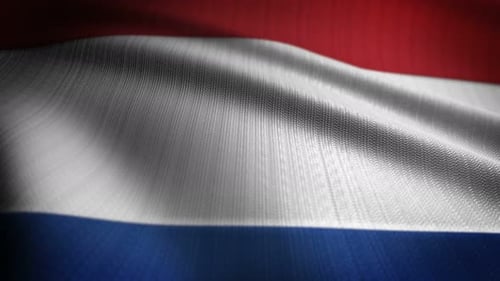 Realistic Waving Flag of the Netherlands