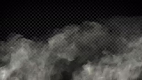 Realistic White Smoke Fog Ground Alpha