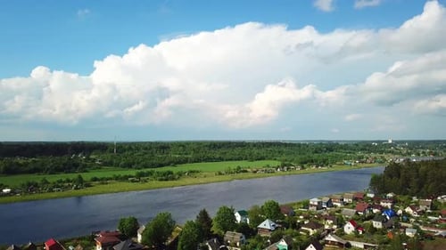 Western Dvina River And The Village Of Barvin Perevoz 01
