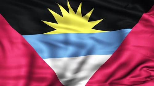Antigua and Barbuda Flag Waving Animation