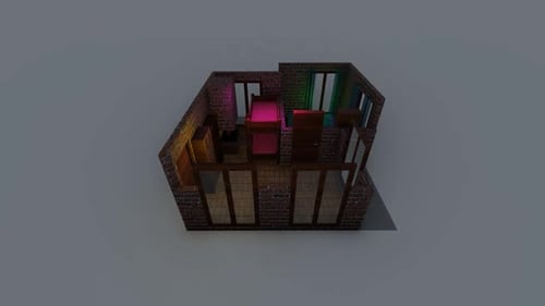 Isometrische Anordnung der Schlafzimmer