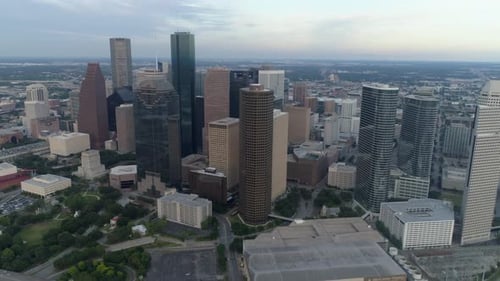 Cityscape Aerial View of Modern Skyscrapers