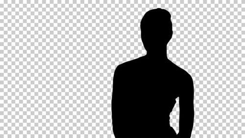 Menina silhueta, canal alfa