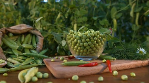 Still Life with Green Peas