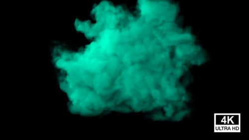Fluid Green Smoke Element Reveal Animation
