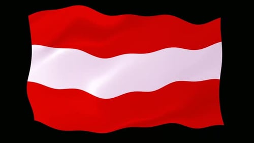 Austria National Flag Waving Loop