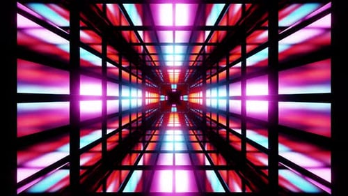 Heller Weltraumtunnel-Spiegelraum-Hintergrund Vj Loop 4K
