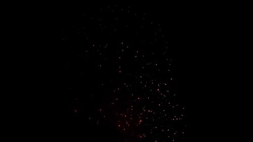 Real Fireworks on Deep Black Background Sky on Fireworks Festival Show Before Independence Day on 4