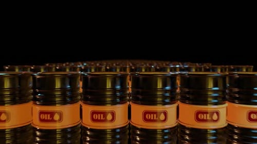 Crude Oil Barrels Production Storage Loop