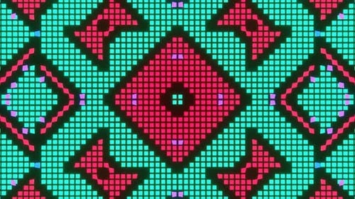 VJ Loop Animation of Pixel Mosaic Ver03