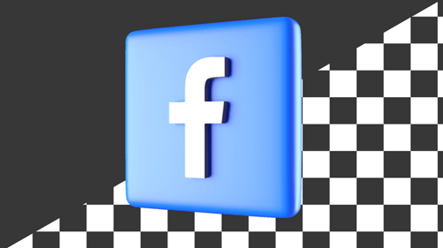 Spinning Loop 3d Facebook Logo Alpha Channel