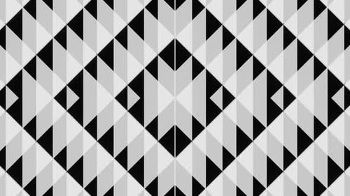 Looped Animation of Black and White Triangles 03
