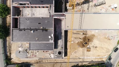 Construction Area with New Buildings