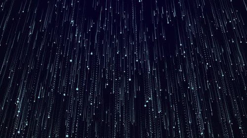 Abstract Digital Particles Falling Data Stream Background