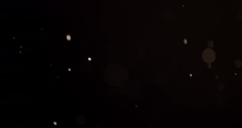 Glowing Particles Floating on Dark Background