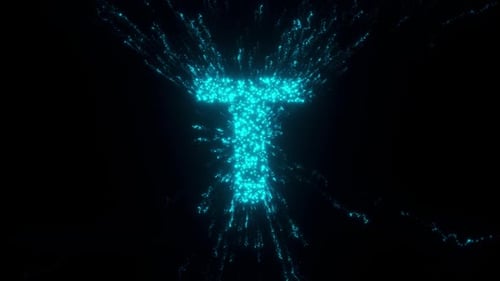 Abstract Particle Text Reveal Logo Animation