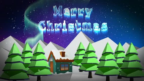 Illustration des Weihnachtsgrüsses mit Frohe Weihnachtsbotschaft