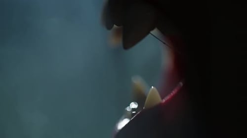 Monstrous Creature with Sharp Teeth in the Dark