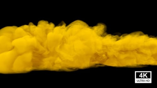 Dynamic Yellow Smoke Cloud Element