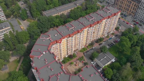 Orange Residential Building Cityscape