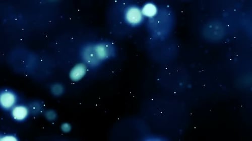 Flowing Blue Particles Bokeh Background Animation