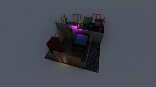 Isometrisches Schlafzimmer