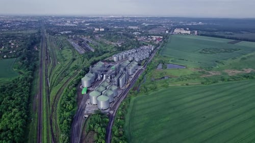 Getreideaufzug in der modernen Fabrik