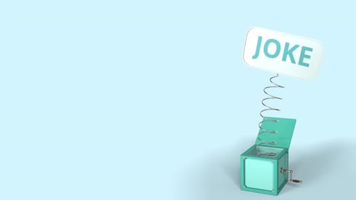 3D Jack-in-the-Box Animation with Surprise Joke Reveal