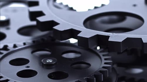 Rotating Gears Showcasing Mechanical Animation