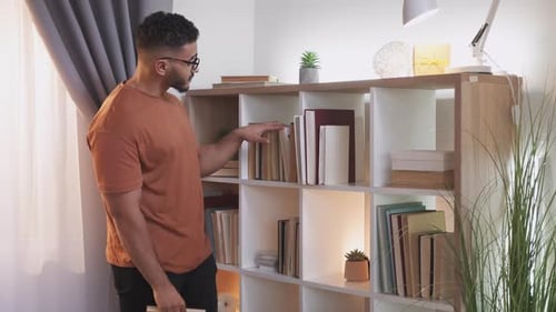 Home Library Reading Hobby Guy Book Collection